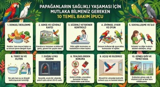 Papağanların Sağlıklı Yaşaması İçin Mutlaka Bilmeniz Gereken 10 Temel Bakım İpuçları