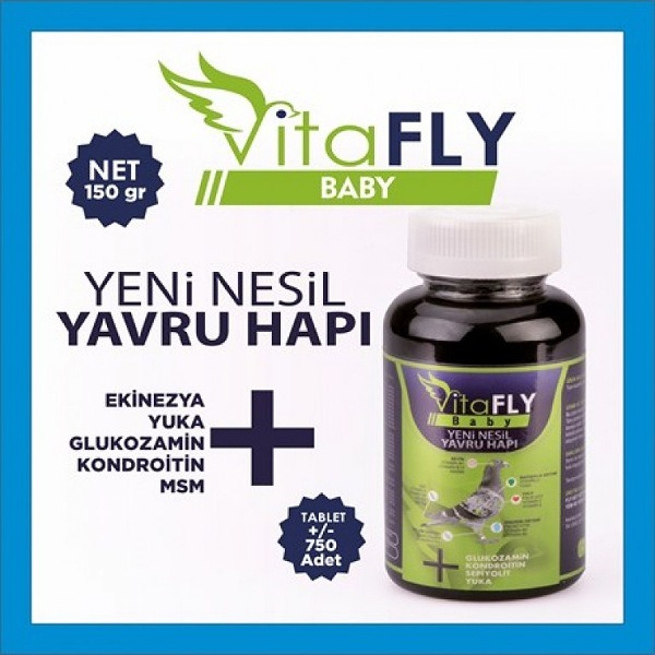 VİTAFLY YENİ NESİL YAVRU HAPI BABYCORE 150 GR - 750 ADET (GÜVERCİN)